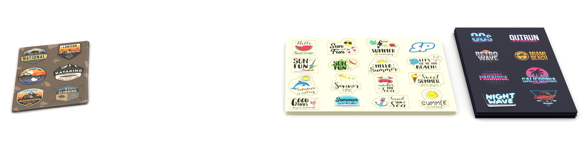 Adesivi in foglio A4 A3  Stampa sticker con sagome diverse